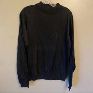 Kilburne And Finch Black crewneck Sweater Size Medium cotton rayon blend